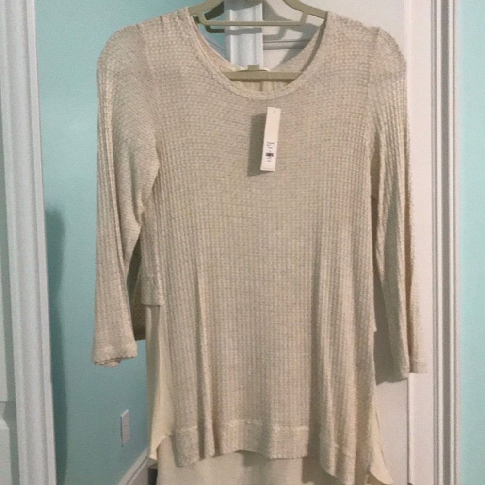 NWT Francesca’s waffleknit sweater size S